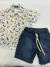 Conjunto Masculino Bermuda e Camisa Dinossauro