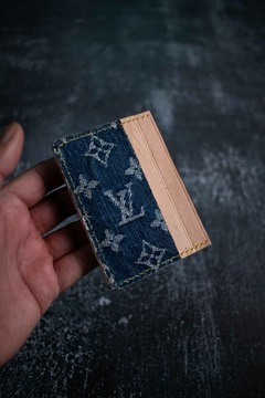 Tarjetero Upcycle Louis Vuitton Denim Monogram