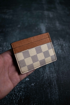 Tarjetero Upcycle Louis Vuitton Damier Ébène & Azur - comprar en línea