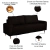 Sofá Decorativo Sala de Estar Metropole 3 Lugares 220cm Couro Marrom - Mozzelar na internet