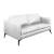 Sofá Decorativo Sala de Estar Europa 4 Lugares 240cm Couro Branco - Mozzelar