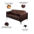 Sofá Decorativo Sala de Estar Europa 4 Lugares 240cm Couro Caramelo - Mozzelar - comprar online