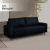 Sofá Decorativo Sala de Estar Metropole 3 Lugares 200cm Couro Azul Marinho - Mozzelar - comprar online