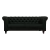 Sofá Decorativo Sala de Estar Chesterfield 4 Lugares 260cm Couro Verde - Mozzelar - loja online