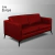 Sofá Decorativo Sala de Estar Europa 2 Lugares 180cm Couro Vermelho - Mozzelar - comprar online