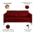 Sofá Decorativo Sala de Estar Europa 2 Lugares 180cm Couro Vermelho - Mozzelar na internet