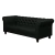 Sofá Decorativo Sala de Estar Chesterfield 4 Lugares 260cm Couro Verde - Mozzelar