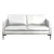 Sofá Decorativo Sala de Estar Europa 4 Lugares 240cm Couro Branco - Mozzelar - loja online