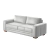 Sofá Decorativo Sala de Estar Champions 4 Lugares 240cm Bipartido Couro Branco - Mozzelar