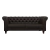 Sofá Decorativo Sala de Estar Chesterfield 4 Lugares 260cm Couro Capuccino - Mozzelar - loja online