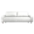 Sofá Decorativo Sala de Estar Metropole 3 Lugares 200cm Couro Branco - Mozzelar - loja online