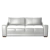 Sofá Decorativo Sala de Estar Champions 2 Lugares 150cm Couro Branco - Mozzelar - loja online