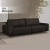 Sofá Decorativo Sala de Estar Metropole 4 Lugares 260cm Bipartido Couro Capuccino - Mozzelar - comprar online