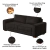 Sofá Decorativo Sala de Estar Champions 2 Lugares 150cm Couro Capuccino - Mozzelar na internet