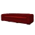 Sofá Decorativo Sala de Estar Duquesa 4 Lugares 260cm Couro Vermelho - Mozzelar