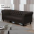 Sofá Decorativo Sala de Estar Chesterfield 4 Lugares 260cm Couro Capuccino - Mozzelar - comprar online