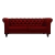 Sofá Decorativo Sala de Estar Chesterfield 4 Lugares 260cm Couro Vermelho - Mozzelar - loja online