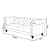 Sofá Decorativo Sala de Estar Chesterfield 4 Lugares 260cm Couro Vermelho - Mozzelar - Mozzelar