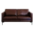 Sofá Decorativo Sala de Estar Europa 4 Lugares 240cm Couro Caramelo - Mozzelar - Mozzelar