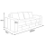 Sofá Decorativo Sala de Estar Champions 2 Lugares 150cm Couro Fendi - Mozzelar - Mozzelar