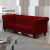 Sofá Decorativo Sala de Estar Chesterfield 4 Lugares 260cm Couro Vermelho - Mozzelar - comprar online