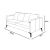 Sofá Decorativo Sala de Estar Europa 2 Lugares 180cm Couro Conhaque - Mozzelar - Mozzelar