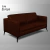 Sofá Decorativo Sala de Estar Europa 2 Lugares 180cm Couro Conhaque - Mozzelar - comprar online
