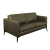 Sofá Decorativo Sala de Estar Europa 3 Lugares 220cm Couro Fendi - Mozzelar