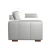 Sofá Decorativo Sala de Estar Champions 4 Lugares 240cm Bipartido Couro Branco - Mozzelar - loja online