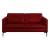 Sofá Decorativo Sala de Estar Europa 4 Lugares 240cm Couro Vermelho - Mozzelar - loja online