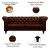 Sofá Decorativo Sala de Estar Chesterfield 4 Lugares 260cm Couro Conhaque - Mozzelar na internet
