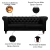 Sofá Decorativo Sala de Estar Chesterfield 4 Lugares 240cm Couro Preto - Mozzelar na internet