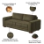 Sofá Decorativo Sala de Estar Champions 2 Lugares 150cm Couro Fendi - Mozzelar na internet