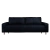 Sofá Decorativo Sala de Estar Metropole 3 Lugares 200cm Couro Azul Marinho - Mozzelar - loja online
