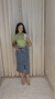 Saia Jeans Reta com Fenda - comprar online
