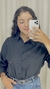 Camisa Preta com Aplicações - Jardins Boutique