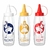 KIT Conjunto 3 Bisnagas Flexiveis para Ketchup, Mostarda e Maionese grandes 350 ml