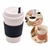 KIT 2 Copos de Café Bambu com Tampa e Mexedor 450ML na internet