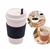 KIT 2 Copos de Café Bambu com Tampa e Mexedor 450ML - comprar online