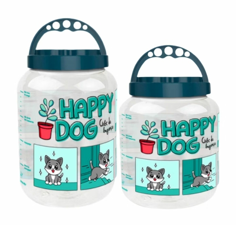 KIT 2 Pote Grande Ração Cachorro 3.6 e 2.2L com Alça