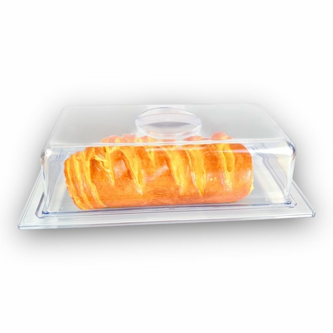 Porta Pão Salgados Doces Acrílico Retangular 28x15 Forma - comprar online