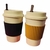 KIT 2 Copos de Café Bambu com Tampa e Mexedor 450ML