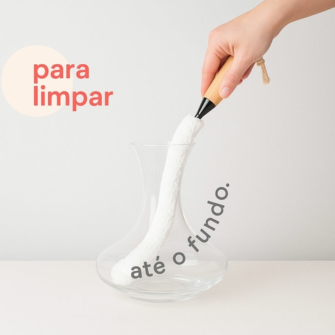 ESCOVA DE LIMPEZA OIKOS FLEXIVEL PARA JARRAS MAMADEIRAS CABO BAMBU