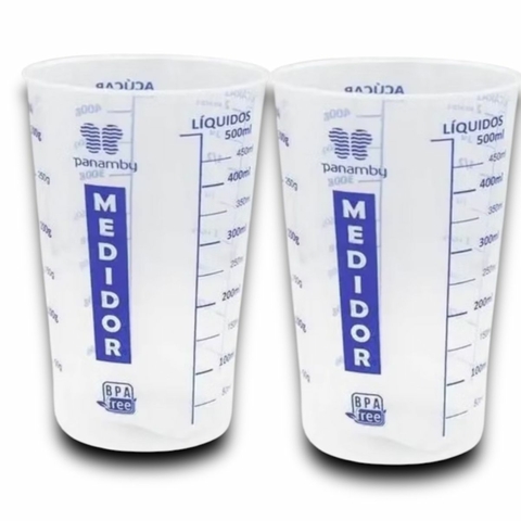 KIT 2 Copos Medidor 2 Xicaras, Liquido 500ml ,Farinha,Açucar