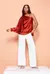 Calça em Sarja Off White - comprar online