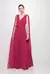 Vestido Longo Decote V Burgundy - comprar online
