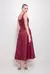 Imagem do Vestido Midi Decote Quadrado Burgundy