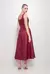 Vestido Midi Decote Quadrado Burgundy na internet