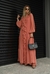 Vestido Longo com Mangas Longas e Babados Boho Chic - comprar online