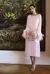 Vestido Midi com Mangas em Plumas Luxemburgo - comprar online
